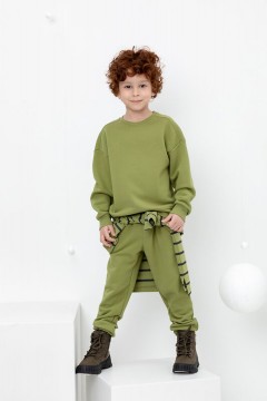 Зелёные брюки для мальчика КР 400615/фисташка к428 брюки Crockid(фото2)